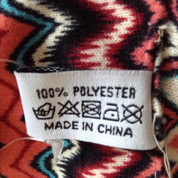 Multi-Coloured Chevron Pattern Infinity Scarf - Picture 6 of 8